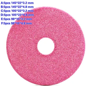 Комплект из 5 шлифовальных дисков, диаметр 145105 90 мм, толщина 3,24,8 мм, для заточки зубьев бензопилы