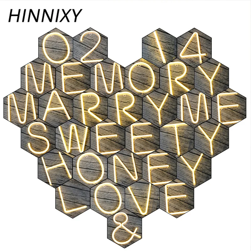 Hinnixy неоновый LED 26 букв ночник теплый белый фестиваль Свадебная вечеринка