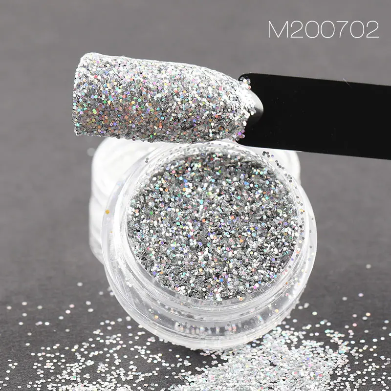 1PCS M200702 Розалинд аксессуары для ногтей гель голографический лак Chrome пигмент световой пудра с пайетками блеск маникюра блесток комплект - Цвет: 1PCS M200702