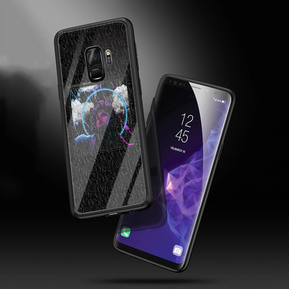 WEBBEDEPP мягкий чехол из закаленного стекла с художественной текстурой для Samsung Galaxy