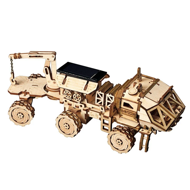 Robotime подвижная игрушка для обнаружения Rover Solar Energy 3D DIY лазерная резка деревянная