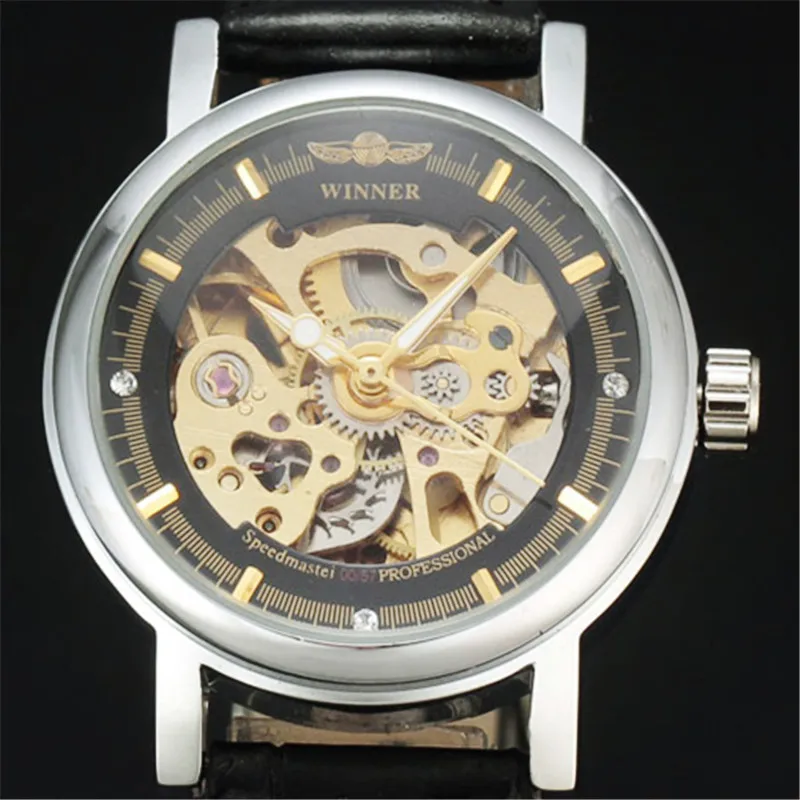 2016 Winner полые механические Автоматические женские часы Классическая резьба