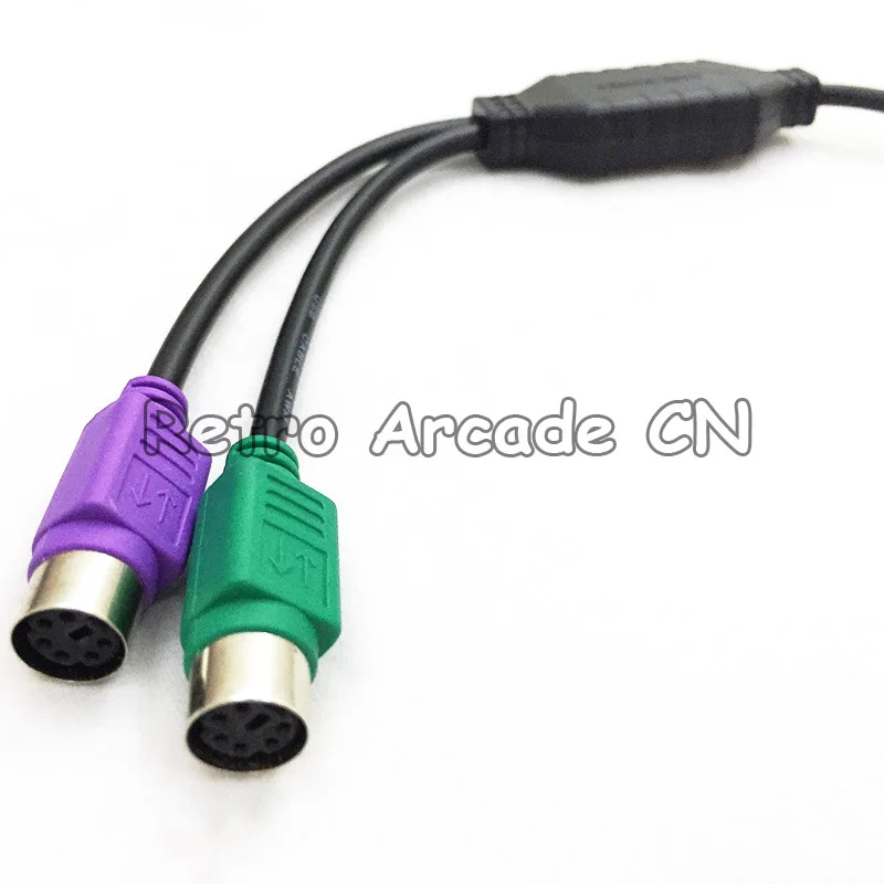 Arcade USB to PS/2 PS2 LED Trackball Mouse Converter Cable Adapter for MAME Games Machines Cabinets tracking ball | Спорт и