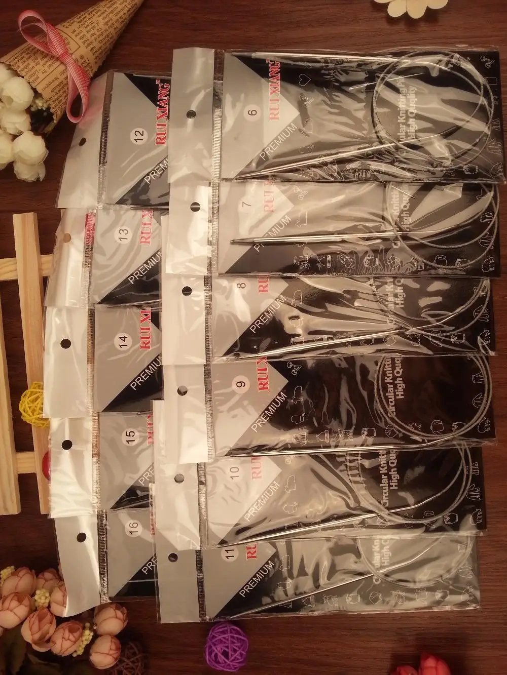 Free Shipping New 2016 Stainless Steel Circular Knitting Needles set Size 6-16 11PCS/Set 43.65.80.100.120CM |