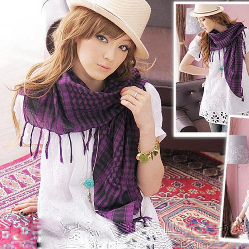 Pui мужские tiua унисекс шарфы Модные женские мужские арабские Шеман Keffiyeh палестинский Шарф Шаль Обертывание весенний клетчатый шарф для женщин