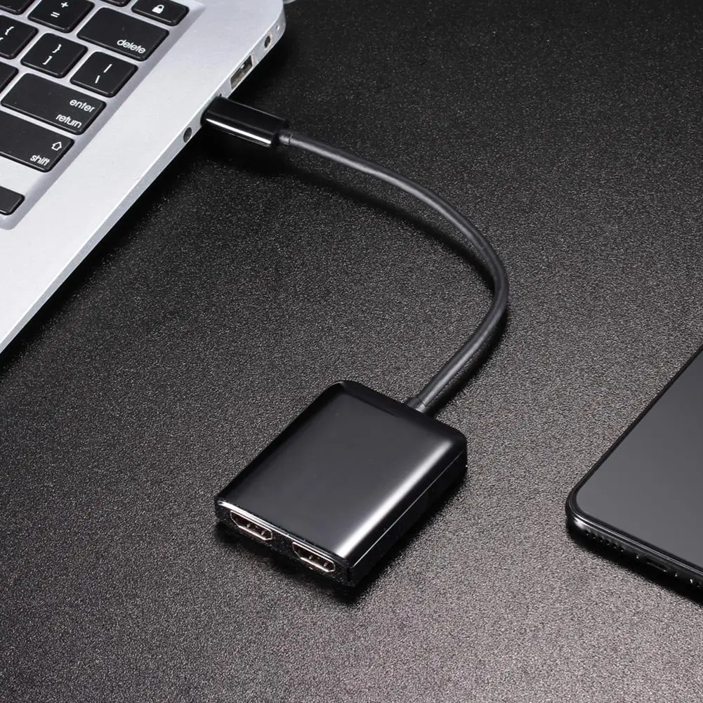 4k HD Dual-screen USB-C To Dual HDMI Adapter 4K @ 60hz Topoint C-to-HDMI Converter For MacBook / Pro 2016/2017/2018 Sams | Электроника