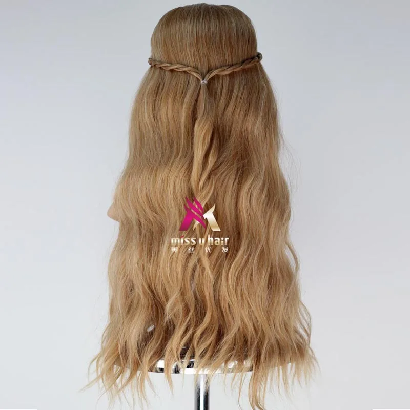Длинный волнистый Плетеный парик из игры престолов Cersei Lannister queen Cersei, коричневый парик, костюмы с сеткой для волос