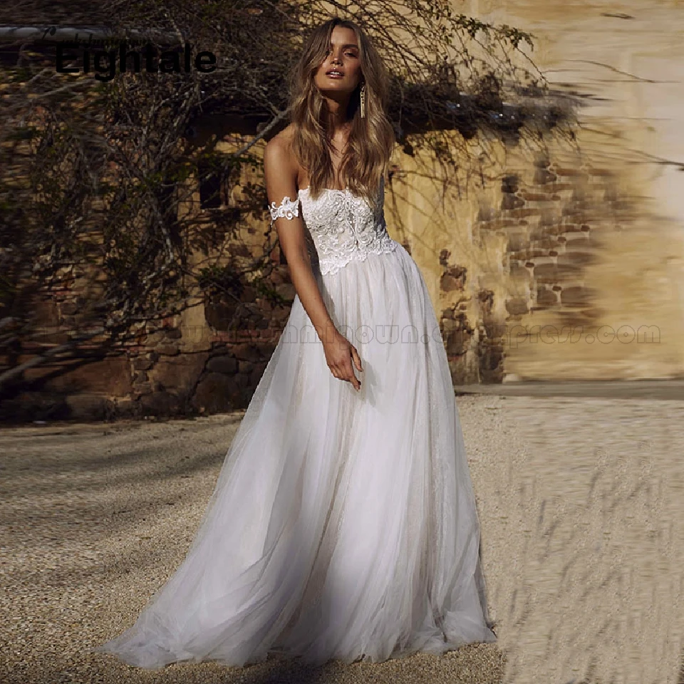 Lakshmigown простое белое свадебное платье в стиле бохо 2019 Robe de Mariee Свадебные платья
