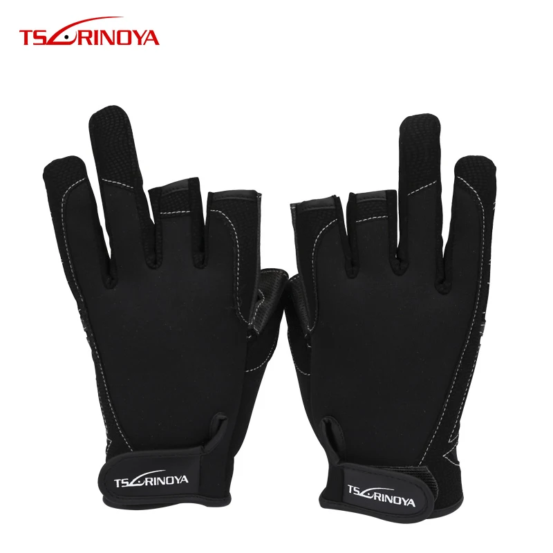 Tsurinoya 17-3A 3 Half-Finger Breathable Anti-Slip Fishing Lure Gloves Anti-slip Cut Finger Sport | Спорт и развлечения