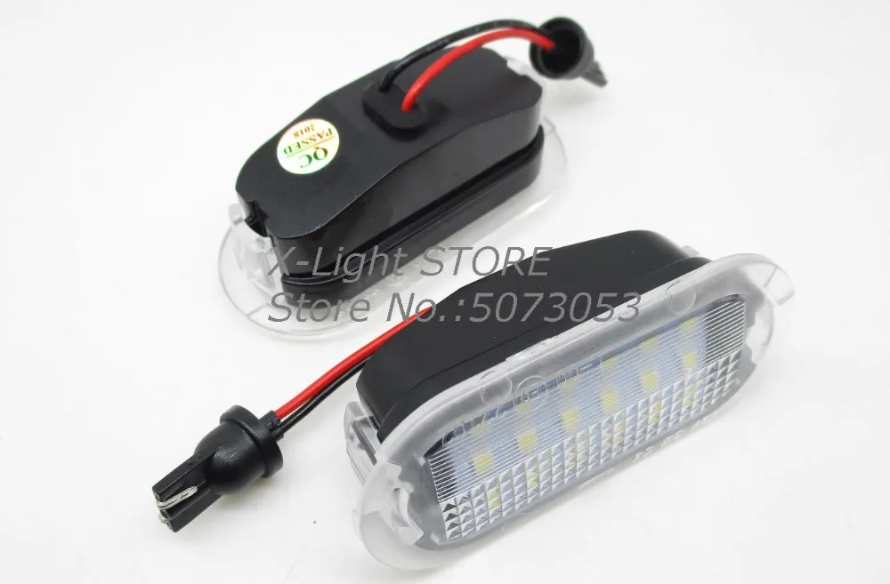 2PCS LED COURTESY door LIGHT welcome light lamp for VW Beetle Bora Golf Polo Sharan Vento Touran SKODA Octavia SEAT Leon Toledo