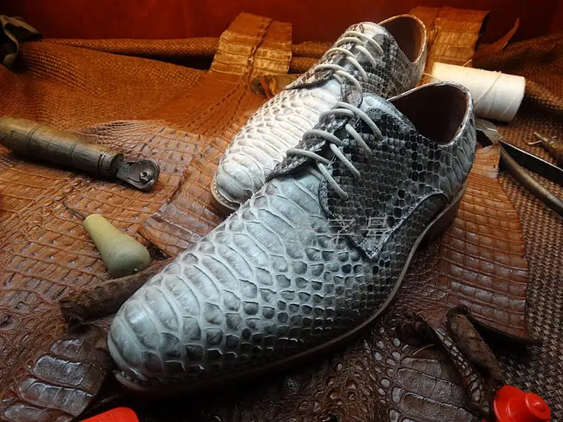 Роскошная обувь для мужчин Sipriks по индивидуальному заказу Goodyear Welt мужская Питон