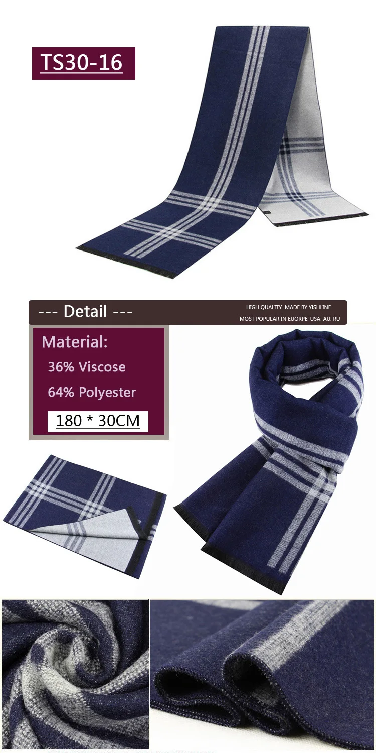 YISHLINE, модные, 180X30 см, Толстые мужские шарфы, зимние, мягкие, мужские, кашемировые, вискозные, с кисточками, шарф, модальный, подарок для отца и мужчины