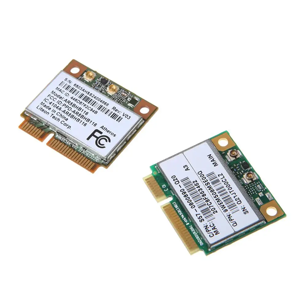 Atheros AR9832 AR5BHB116 2 4/5 ГГц одноchip 300 Мбит/с 802.11n MINI PCI E беспроводная карта Wi Fi WLAN
