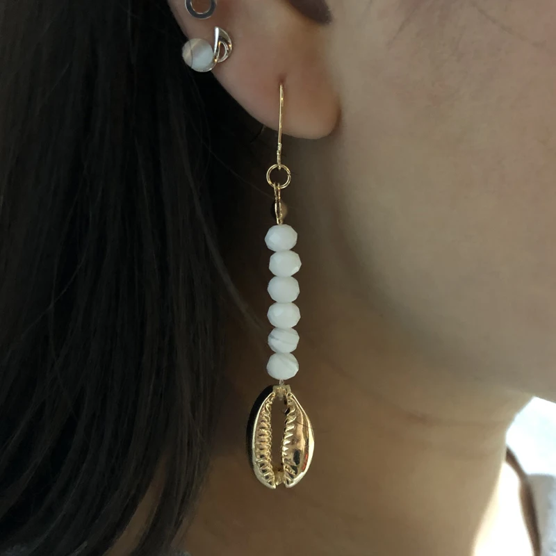 Новое поступление 2019 серьги KBJW с белыми хрустальными бусинами Подвесные капли