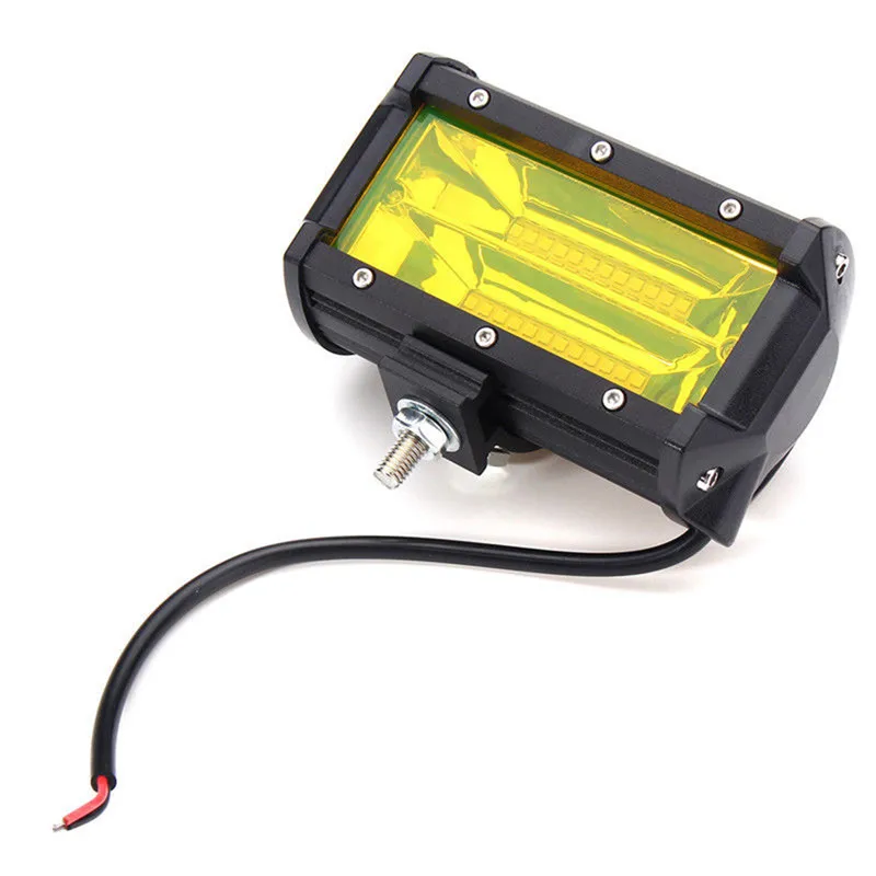 High Bright Long Lifespan Bar Flood Beam Driving 5 inch Yellow LED Work Light Low Consumption Fog Lamp SUV Offroad Truck#263682 |