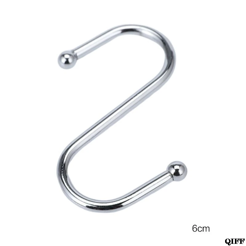 9FF200299-6 Нержавеющая сталь S-Форма крючки Heavy Duty мульти-Функция стеллаж для выставки товаров Вешалки для Кухня шкаф Jun14 - Цвет: 9FF200299-6