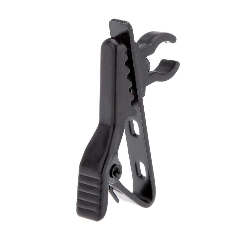 Металлический профессиональный черный зажим для лацкана микрофона петличный