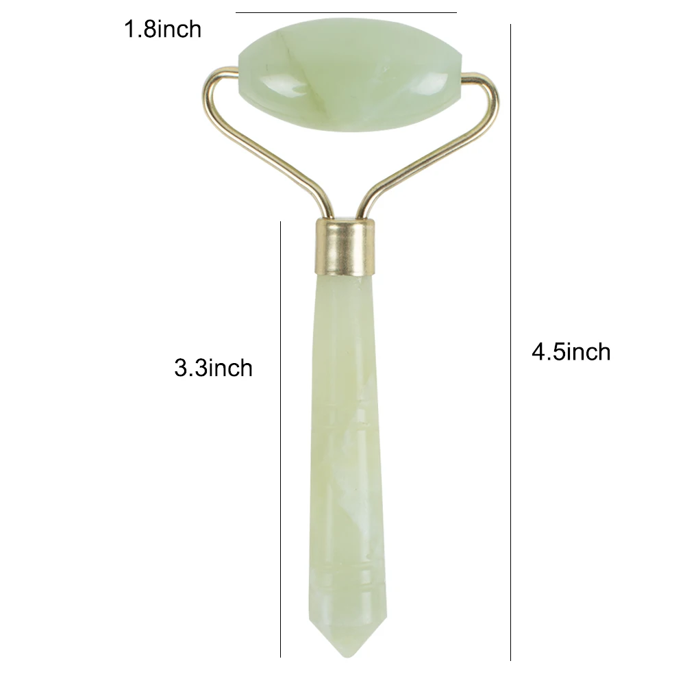 Натуральный красивый полированный зеленый нефрит косметический массаж лица