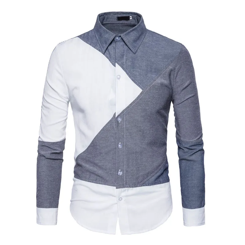 Лидер продаж весна-осень 2020 мужской костюм сшитая рубашка Мужская Повседневная