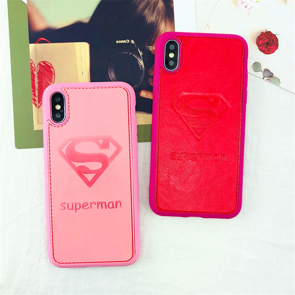Cases For iphone X Hot DC Movie Cartoon Superman Sign Phone Case 10 Comfortable Leather Soft Silicone Back Cover Capa |