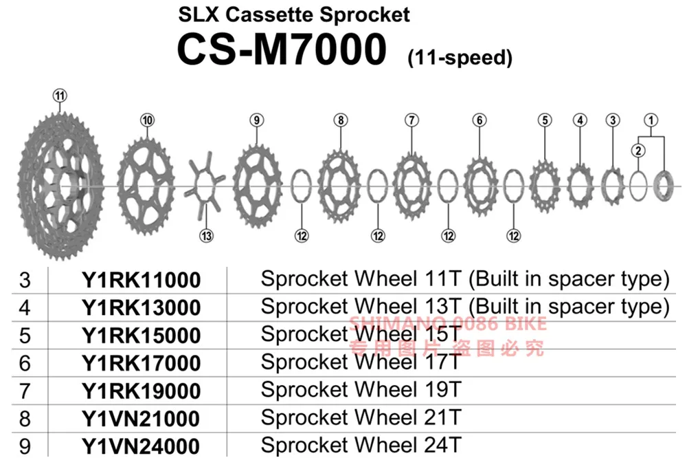 Shimano XT M8000 кассета Звездочка M7000 HG800 CS-M8000 SLX CS-M7000 11 скоростей маховик запчасти замок Кольцо Звездочка колеса