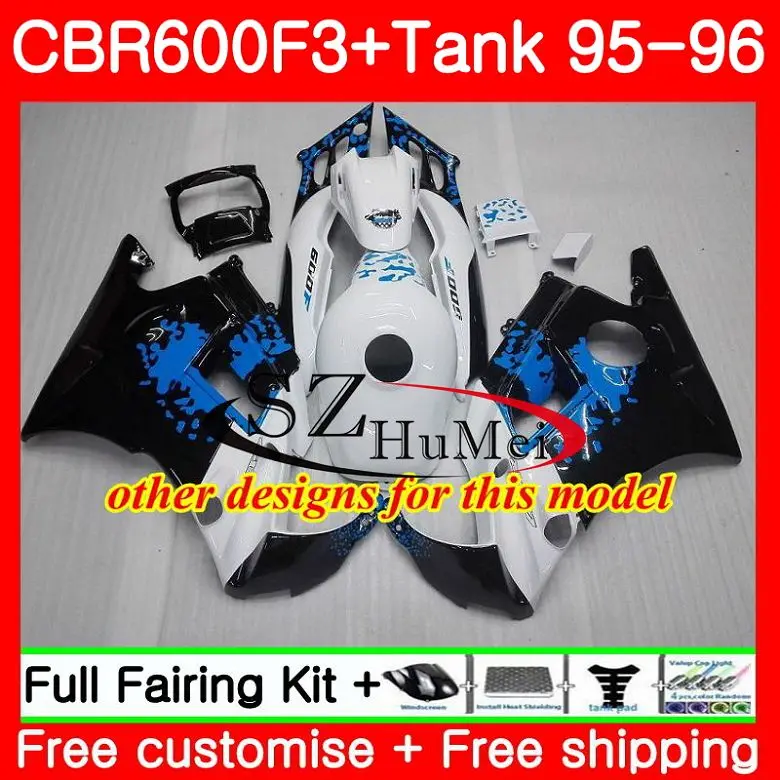 Корпус обтекателя для HONDA CBR600RR F3 CBR 600F3 FS 600 46SH14 CBR600FS голубой черный CBR600 95 96 CBR600F3 1995