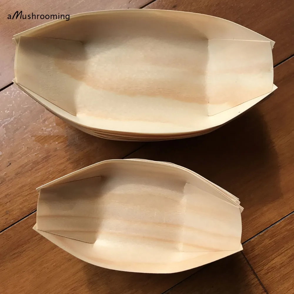 2000 продовольственные лотки Jumbo Белые Деревянные Подносы для еды контейнер