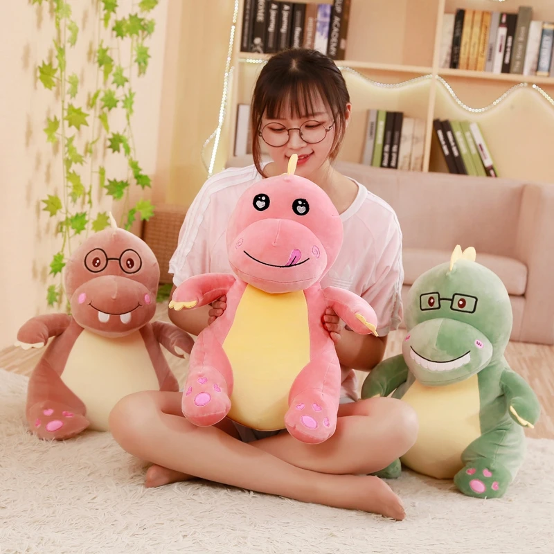 Kawaii динозавр плюшевые игрушки очки кукла украшение маленькая детская Удобная