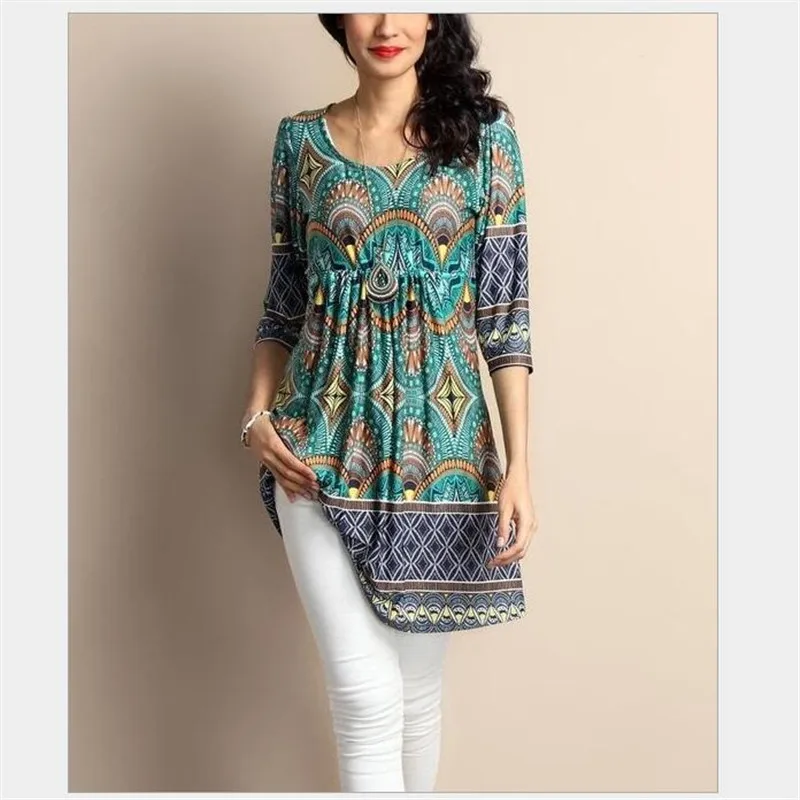 5XL Лето 2019 Boho женское мини платье с круглым вырезом Свободные Большие размеры