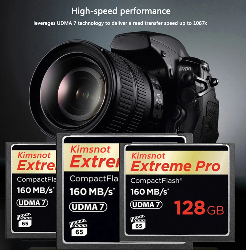 Kimsnot Extreme Pro карты памяти Compact Flash карта 32GB 64GB 128GB 256GB карты памяти CF Compactflash высокое Скорость 160 МБ/с. 1067x UDMA 7