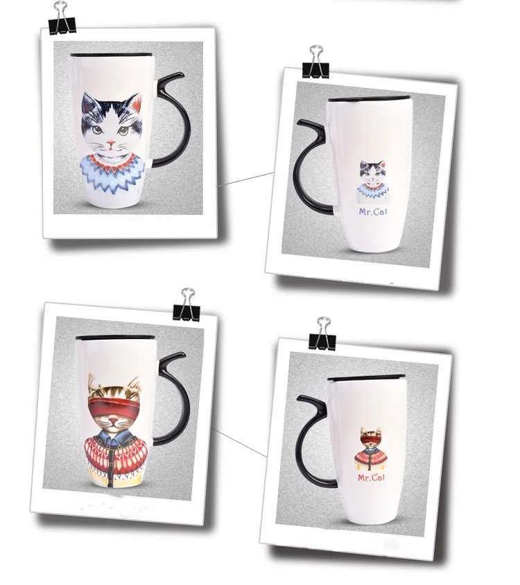 Arge емкость мультфильм кошка керамическая чашка керамика чашки для молока кофе Рождественский подарок коллекция высокотемпературные цветные керамические художественные украшения