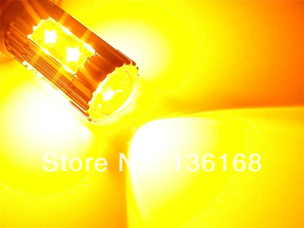 Бесплатная доставка два Янтарный оранжевый Canbus 50 Вт P13W 10x Cree XP-E ЧИПАМИ