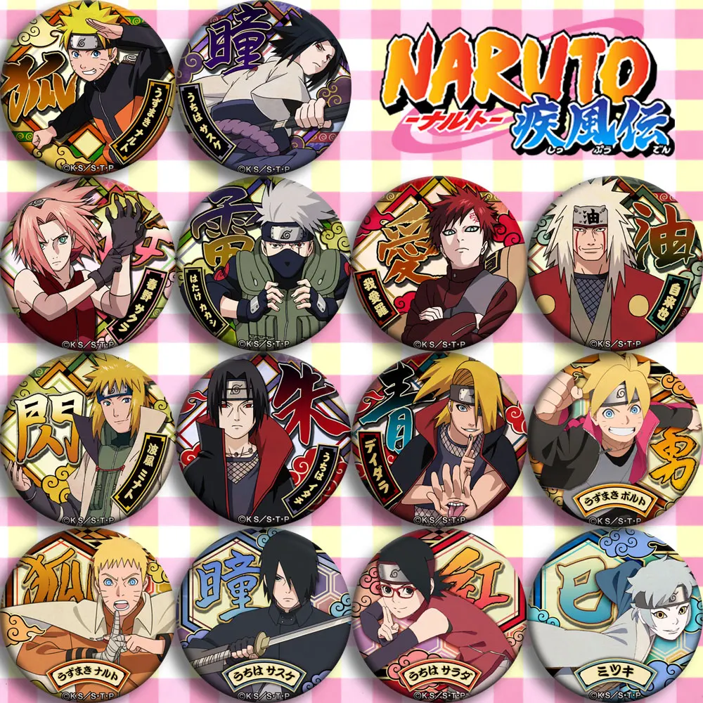 Brdwn Boruto Sasuke Itachi Deidara Namikaze Minato Kakashi Jiraiya Mitsuki Gaara Sarada значок Косплея |