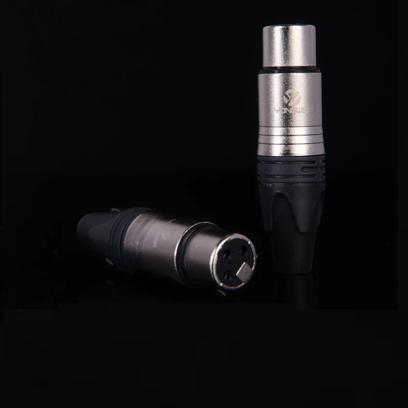 Позолоченный 3Pin XLR Мужской Женский аудио разъем аудио микрофонный кабель разъем XLR адаптер конвертер Черный Белый