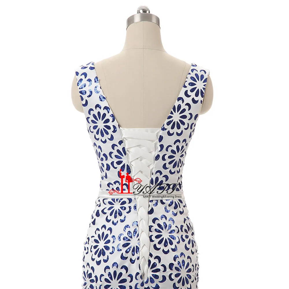 2017 г. винтажные элегантные атласные вечернее платье русалки блесток бязь длинное