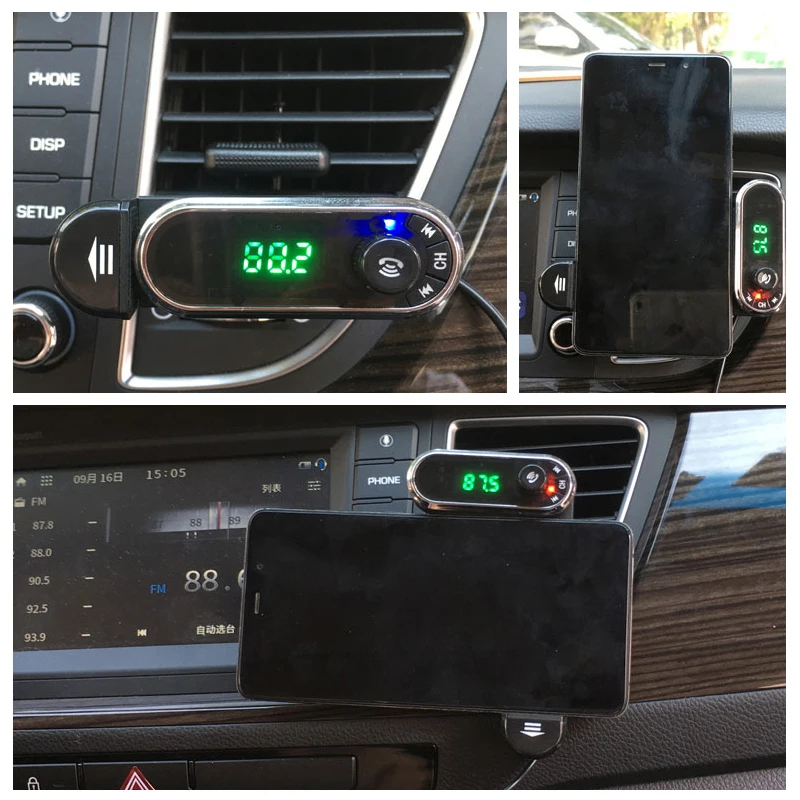 Автомобильный FM трансмиттер Tancredy с Bluetooth автомобильный комплект громкой связи