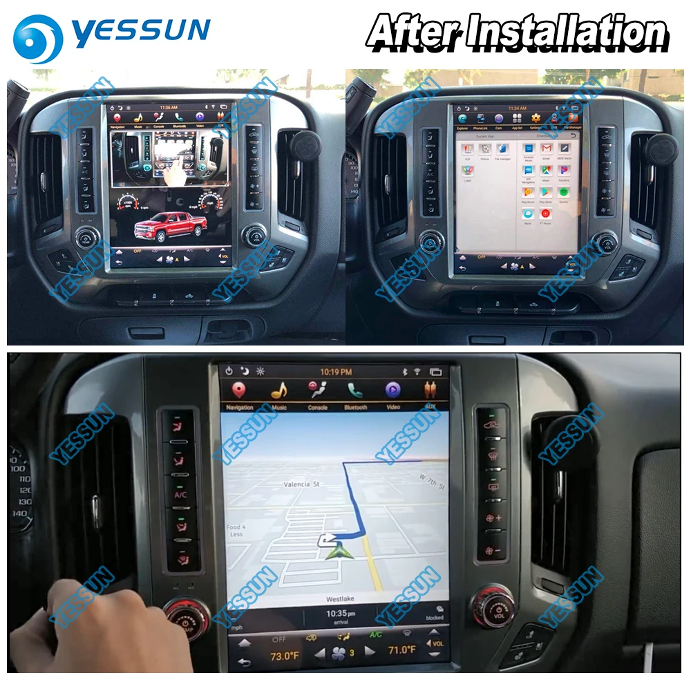 Для GMC Sierra HD супер экран автомобиля Android gps Navi карты навигации Радио мультимедийный плеер CD DVD