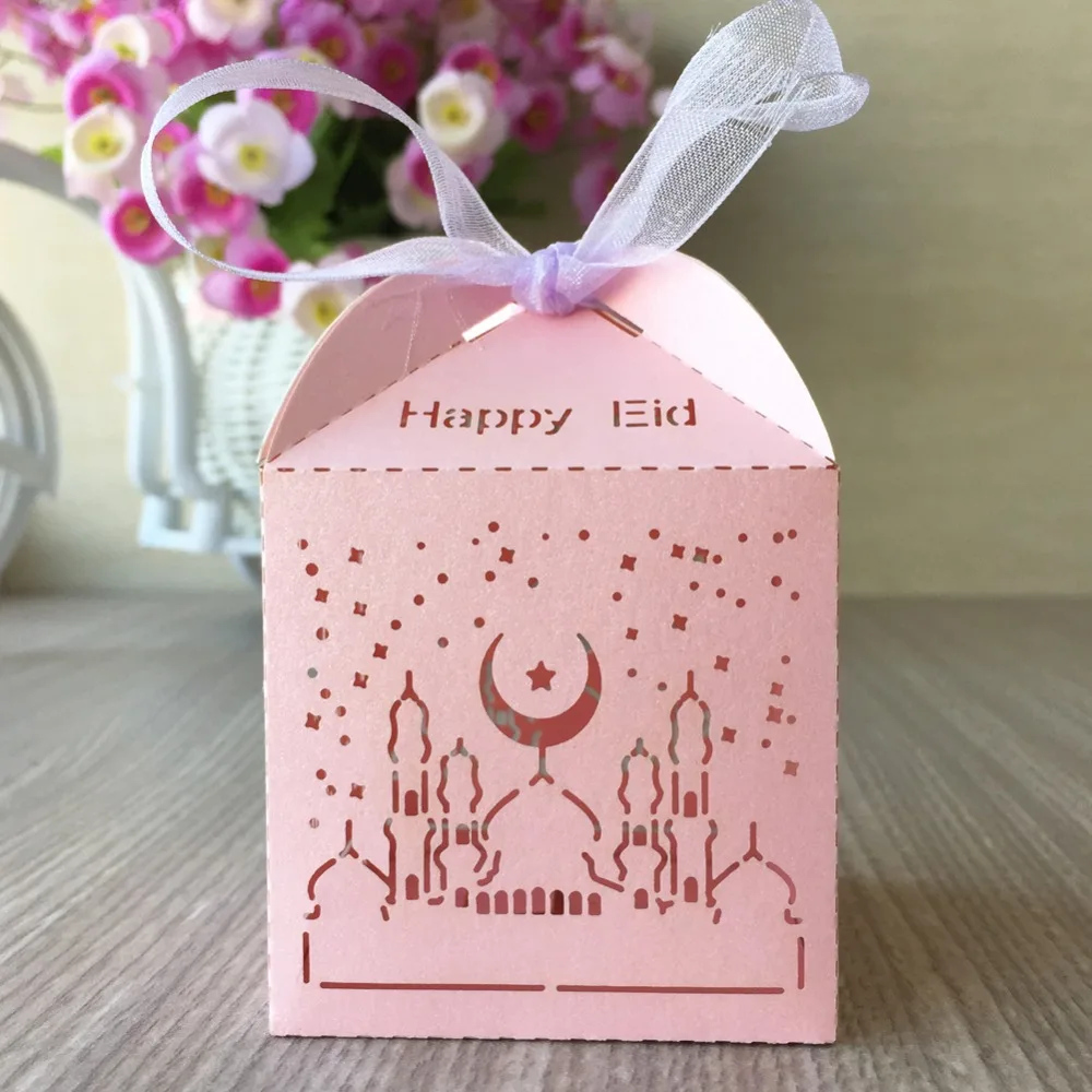 100 шт. бумажная коробка для конфет happy eid Mubarak | Дом и сад