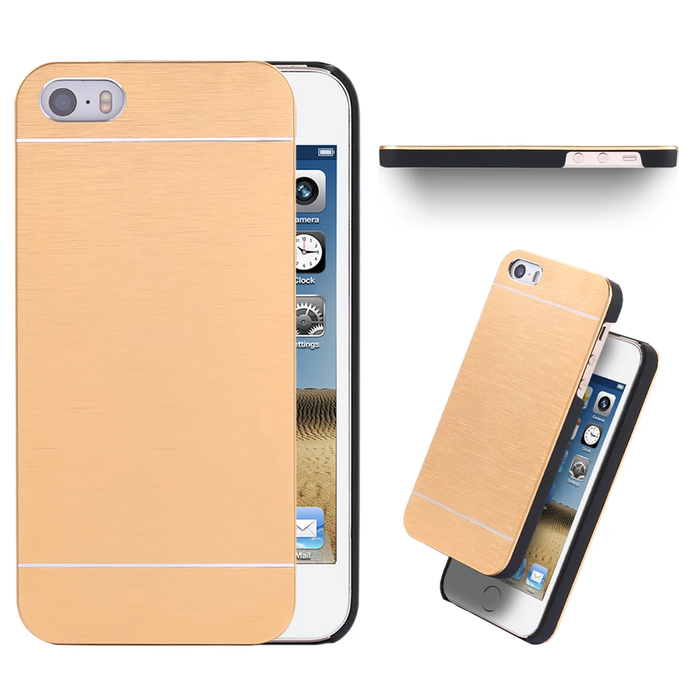 KISSCASE Aluminum Anti-knock Plastic Case For iPhone 5 5S SE 4S Metal Hard Back Phone Cases 7 6 6S Plus Cover Shells |