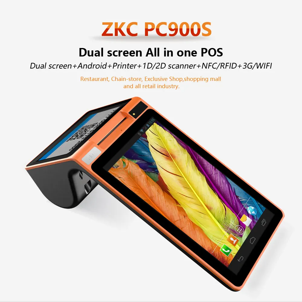 Terminal PC900S мобильный Android pos портативный терминал с NFC читатель/7 дюймов планшетный ПК 1 Гб Оперативная память, 8 Гб Встроенная память памяти android pos терминал