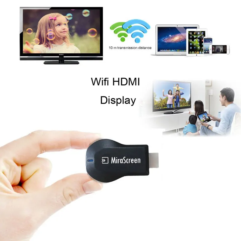 Новый ключ HDMI приемник Мини Android Airplay WiFi Дисплей мульти дисплей 1080 Full HD аудио видео
