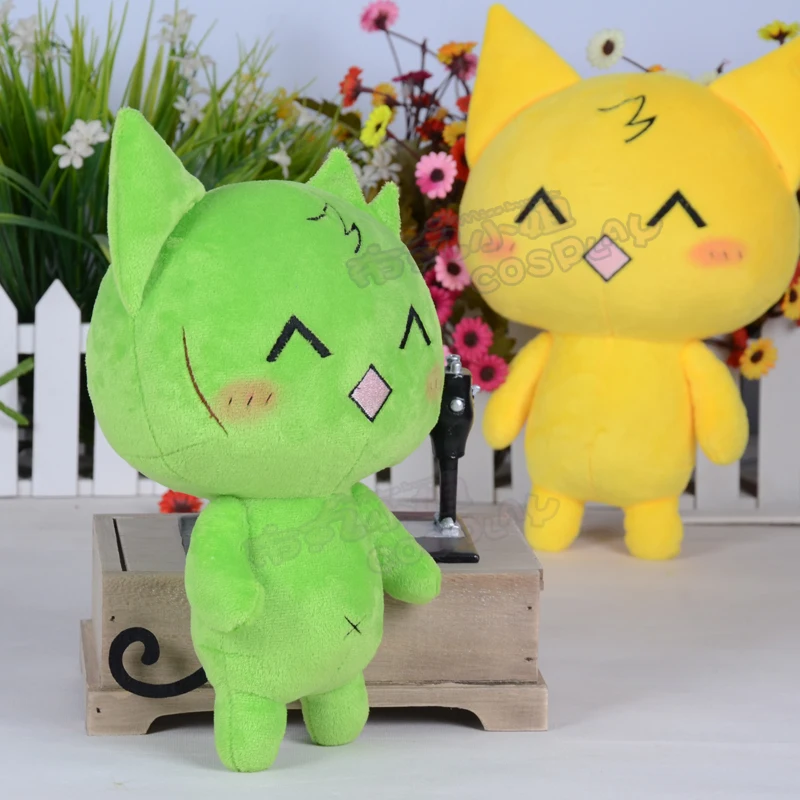 Аниме Mogeko замок кошки 28 см зеленая/желтая игрушка косплей плюшевая мультяшная