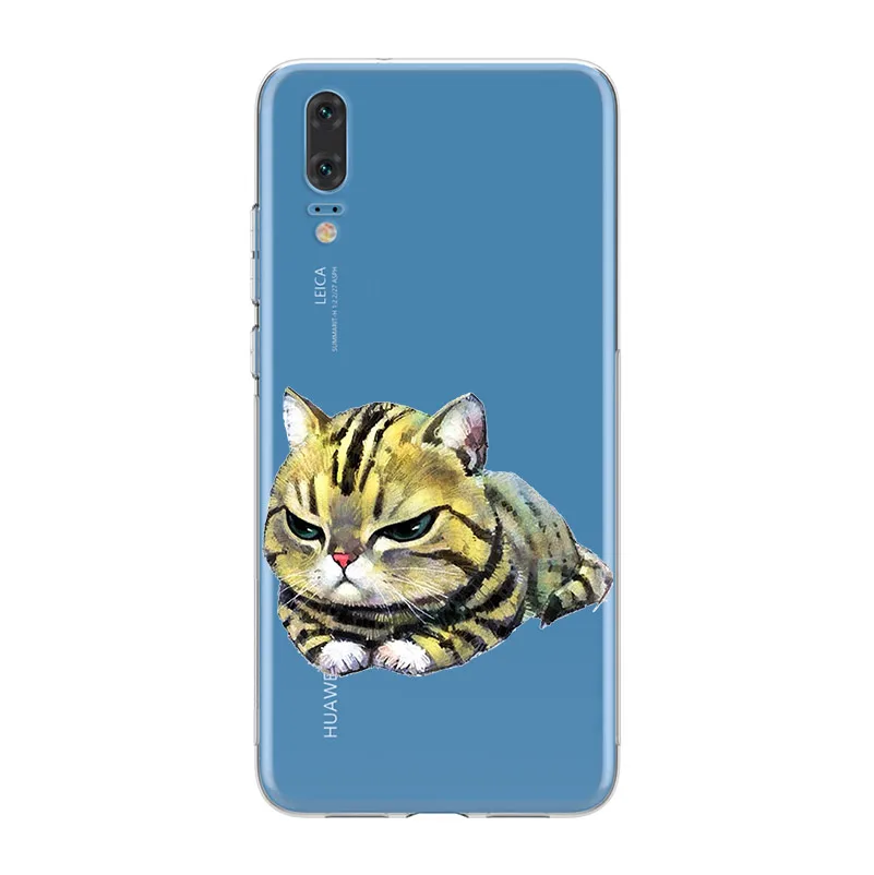 ciciber Cover For Huawei P30 P20 P10 P9 P8 Lite Pro Plus 2017 P smart 2019 Phone Case Soft TPU Animal Cat Cute Coque Funda Capa |