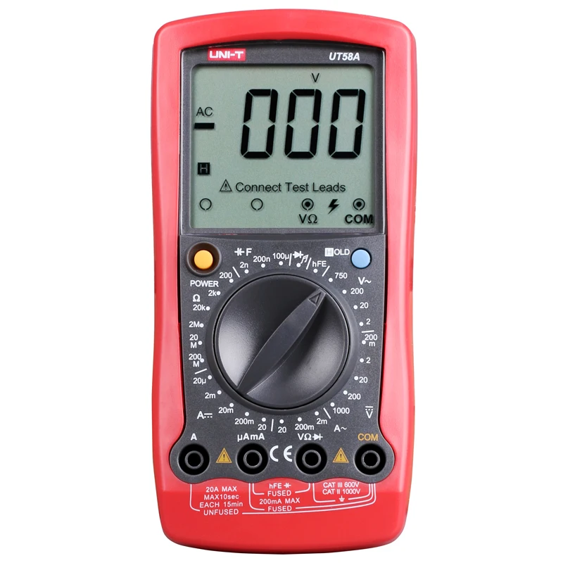 UNI-T UT58A/UT58B/UT58C/UT58D/UT58E ручной диапазон общий Цифровой мультиметр; диод/Триод тест
