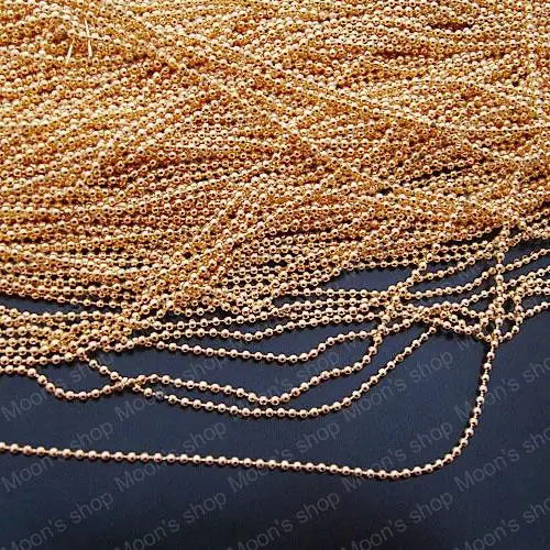 Wholesale Bead diameter 1.2mm/1.5mm Gold color Copper / Iron Ball Chains Accessories 5 Meter (JM2616) | Украшения и аксессуары