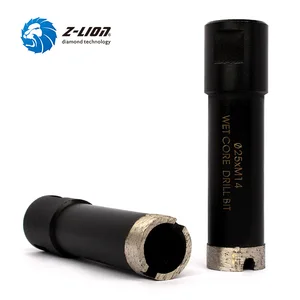 Z-LION 1 шт. алмазная пила для отверстий, абразивный инструмент для влажного использования, сердечник для сверления, диаметр 25 мм, резьба M14 для камня, гранита, мрамора