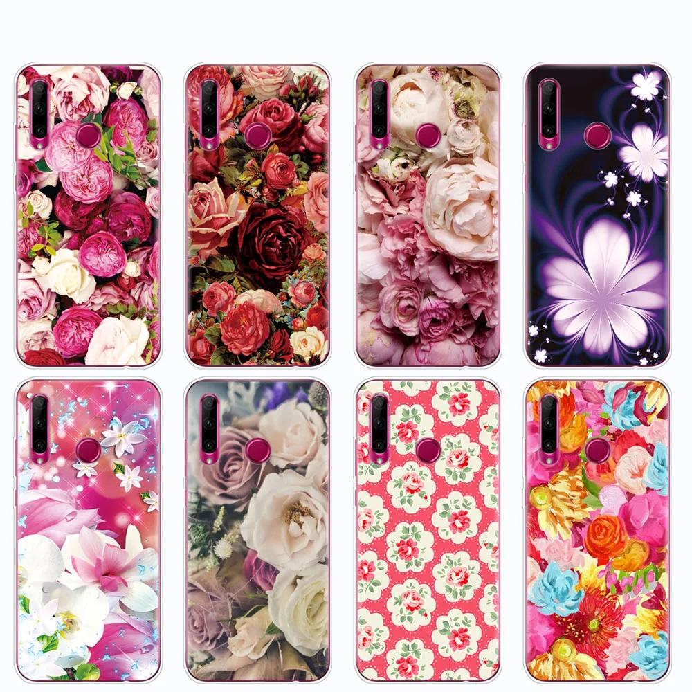 Чехол для Huawei Honor 8A PRO 8C 8X 10 i play чехол-накладка huawei Y5 Y6 Y7 Y9 2019 pro Prime Pretty pion Rose flower |