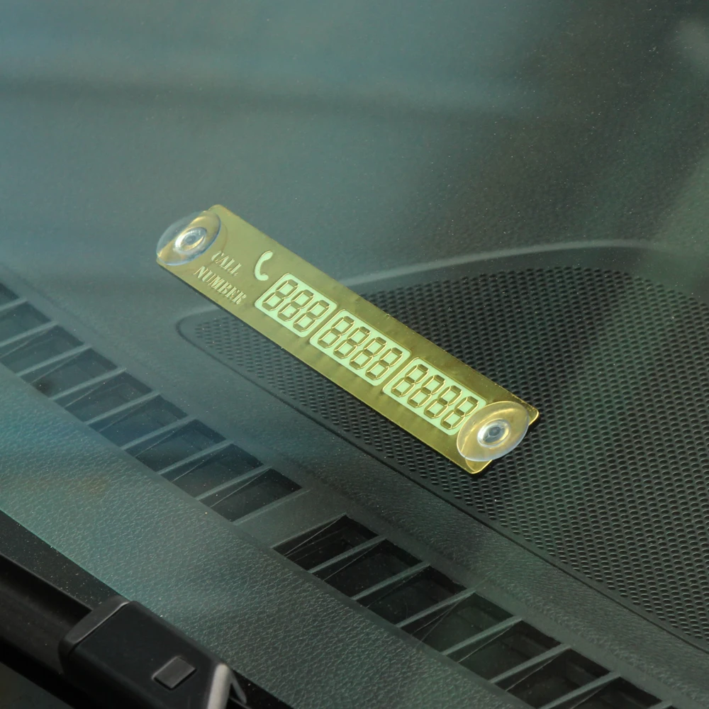 Временная парковочная карта светящаяся пластина с номером телефона для Volkswagen Polo