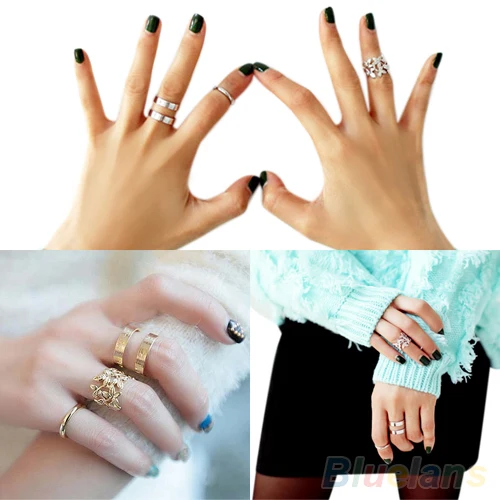 3 шт. набор колец для пальцев 2 цвета | Украшения и аксессуары