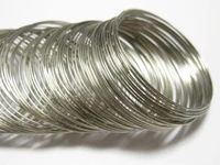 silver plate tone ab 200 memory beading wire loops 40mm